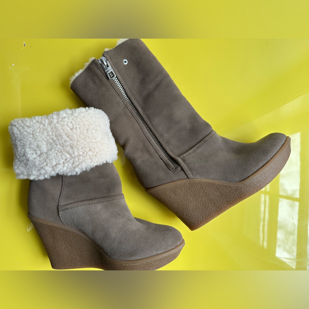 Coach Shearling and Suede booties 7
